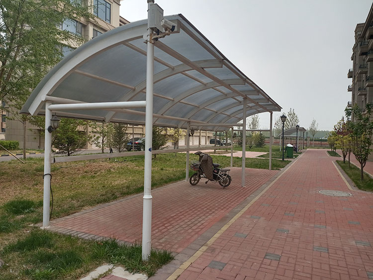 阳光板雨棚安装案例